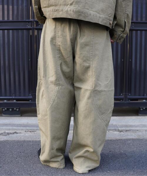 BEAVER(ビーバー)の「B omnivore/ビーオムニボー VINTAGE PANTS(チノパンツ・メンズ・ブラック/キャメル・M/L)」の3枚目の写真
