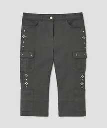 Ruffled Stripe Pocket Pants [Navy]（その他パンツ）｜TYPESERVICE