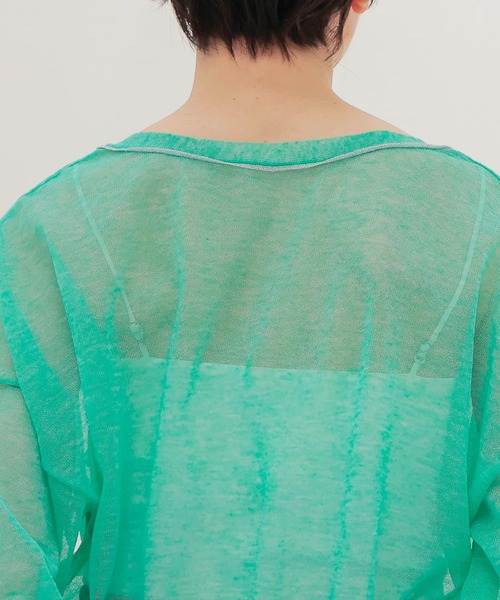 DRESSLAVE(ドレスレイブ)の「ALLONGE 2way pull cardigan(アロンジェ 2ウェイプルオーバーカーディガン)(カーディガン/ボレロ・レディース・グリーン/ベージュ/ネイビー・38)」の9枚目の写真