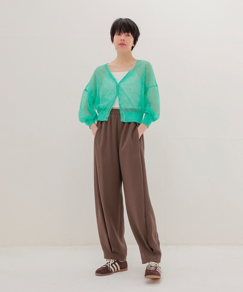DRESSLAVE(ドレスレイブ)の「ALLONGE 2way pull cardigan(アロンジェ 2ウェイプルオーバーカーディガン)(カーディガン/ボレロ・レディース・グリーン/ベージュ/ネイビー・38)」の10枚目の写真