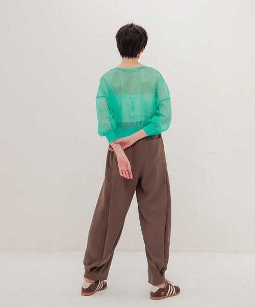 DRESSLAVE(ドレスレイブ)の「ALLONGE 2way pull cardigan(アロンジェ 2ウェイプルオーバーカーディガン)(カーディガン/ボレロ・レディース・グリーン/ベージュ/ネイビー・38)」の12枚目の写真