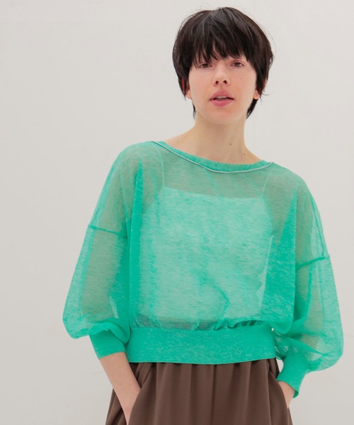 DRESSLAVE(ドレスレイブ)の「ALLONGE 2way pull cardigan(アロンジェ 2ウェイプルオーバーカーディガン)(カーディガン/ボレロ・レディース・グリーン/ベージュ/ネイビー・38)」の13枚目の写真