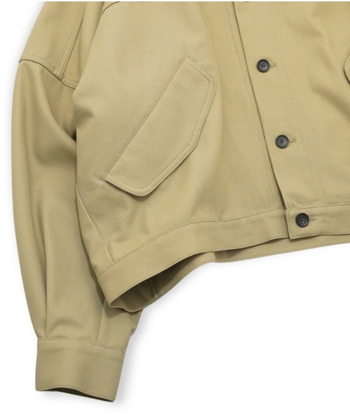 my beautiful landlet(マイビューティフルランドレット)の「【my beautiful landlet】 HIGH-TWIST TWILL WIDE JACKET(ブルゾン・メンズ・ベージュ/ネイビー/ブラック・1/0)」の16枚目の写真