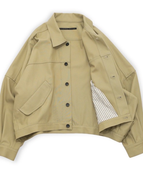 my beautiful landlet(マイビューティフルランドレット)の「【my beautiful landlet】 HIGH-TWIST TWILL WIDE JACKET(ブルゾン・メンズ・ベージュ/ネイビー/ブラック・1/0)」の17枚目の写真