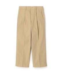 60/3 コットンオックスフォード 1プリーツバレルパンツ