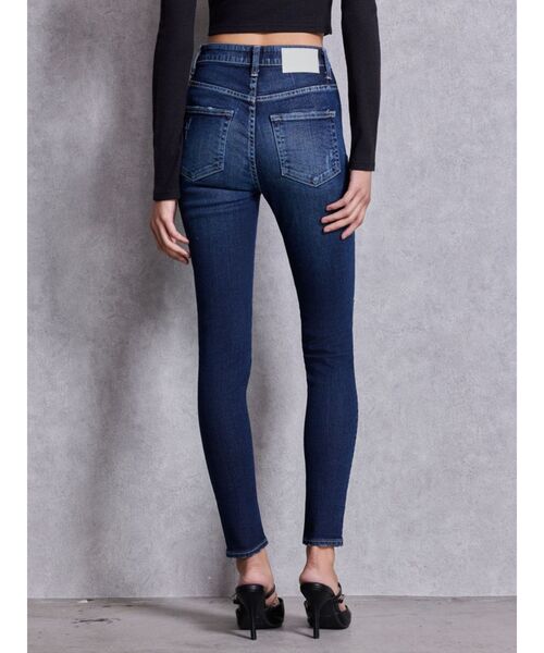 GYDA（ジェイダ）の「ハイウエストSIDE RIPPED スキニーデニムパンツ（デニムパンツ・レディース・インディゴブルー/ブルー・MEDIUM/SMALL/X-SMALL）」の16枚目の写真