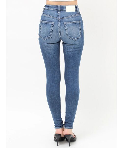 GYDA（ジェイダ）の「ハイウエストSIDE RIPPED スキニーデニムパンツ（デニムパンツ・レディース・インディゴブルー/ブルー・MEDIUM/SMALL/X-SMALL）」の19枚目の写真