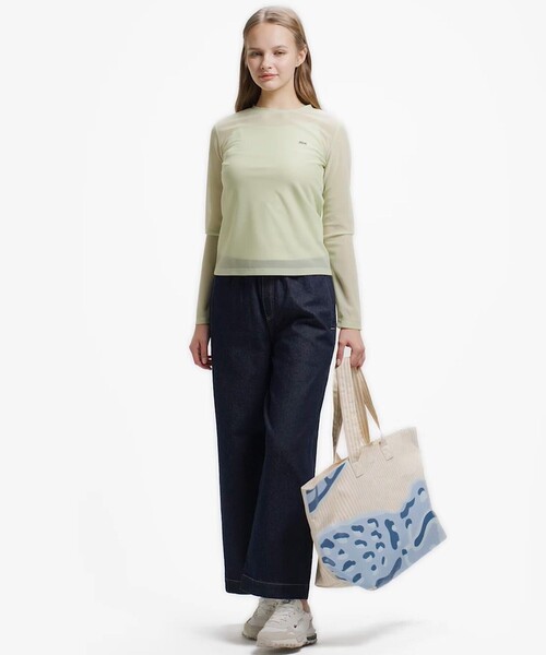 LACOSTE（ラコステ）の「レイヤードシアートップス キャミソール付き（Tシャツ/カットソー・レディース・ライトブルー/セージグリーン/オフホワイト・36/34/38/40）」の16枚目の写真