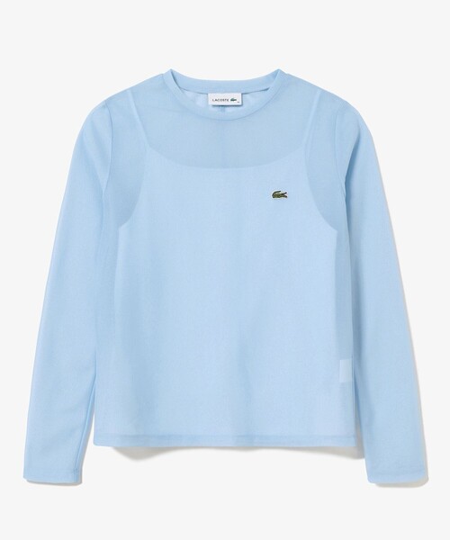 LACOSTE（ラコステ）の「レイヤードシアートップス キャミソール付き（Tシャツ/カットソー・レディース・ライトブルー/セージグリーン/オフホワイト・36/34/38/40）」の17枚目の写真