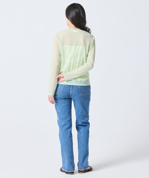 LACOSTE(ラコステ)の「レイヤードシアートップス キャミソール付き(Tシャツ/カットソー・レディース・ライトブルー/セージグリーン/オフホワイト・36/34/38/40)」の9枚目の写真