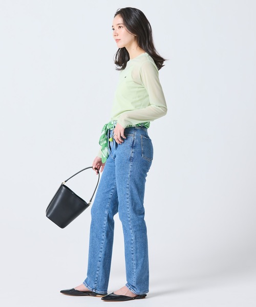 LACOSTE(ラコステ)の「レイヤードシアートップス キャミソール付き(Tシャツ/カットソー・レディース・ライトブルー/セージグリーン/オフホワイト・36/34/38/40)」の15枚目の写真