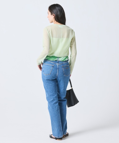 LACOSTE(ラコステ)の「レイヤードシアートップス キャミソール付き(Tシャツ/カットソー・レディース・ライトブルー/セージグリーン/オフホワイト・36/34/38/40)」の16枚目の写真