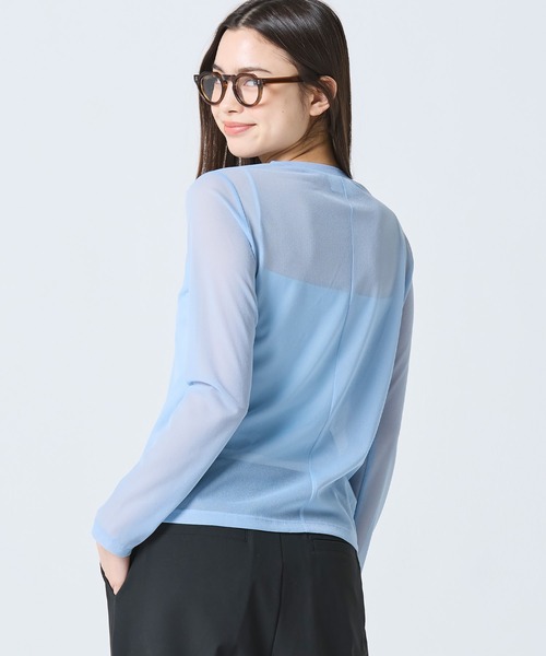 LACOSTE(ラコステ)の「レイヤードシアートップス キャミソール付き(Tシャツ/カットソー・レディース・ライトブルー/セージグリーン/オフホワイト・36/34/38/40)」の22枚目の写真