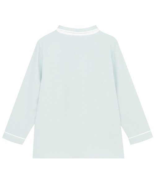 TOKYO SHIRTS(トウキョウシャツ)の「ストレッチジョーゼット 2WAY配色ボウタイ ブラウス 七分袖 レディース(シャツ/ブラウス・レディース・ホワイト/グリーン・M/L)」の11枚目の写真