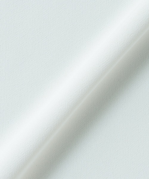 TOKYO SHIRTS(トウキョウシャツ)の「ストレッチジョーゼット 2WAY配色ボウタイ ブラウス 七分袖 レディース(シャツ/ブラウス・レディース・ホワイト/グリーン・M/L)」の3枚目の写真