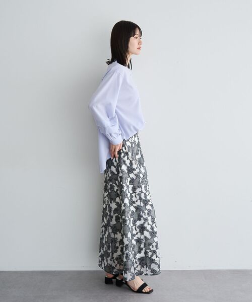 YECCA VECCA(イェッカヴェッカ)の「2way裾アレンジパール釦ブラウス(シャツ/ブラウス・レディース・サックスブルー/ドット/ストライプ/ネイビー/オフホワイト・FREE)」の19枚目の写真