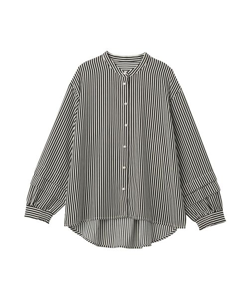 YECCA VECCA(イェッカヴェッカ)の「2way裾アレンジパール釦ブラウス(シャツ/ブラウス・レディース・サックスブルー/ドット/ストライプ/ネイビー/オフホワイト・FREE)」の9枚目の写真