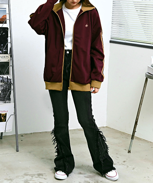 BEVERLY HILLS POLO CLUB(ビバリーヒルズポロクラブ)の「『BEVERLY HILLS POLO CLUB/ビバリーヒルズポロクラブ』ダンボールトラックJKT(ノーカラージャケット・メンズ・ワイン/アイボリー/ネイビー×ホワイト/ベージュ×ブラック・LL/L/M)」の20枚目の写真