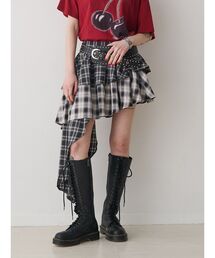 jouetie | アシメヘムチェックフリルスカート(スカート)