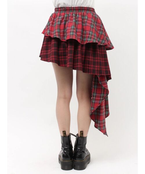 jouetie（ジュエティ）の「アシメヘムチェックフリルスカート（スカート・レディース・ブラック/レッド・MEDIUM）」の17枚目の写真