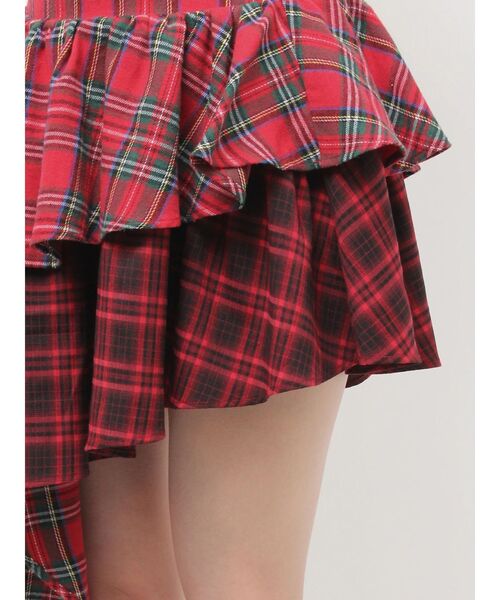 jouetie（ジュエティ）の「アシメヘムチェックフリルスカート（スカート・レディース・ブラック/レッド・MEDIUM）」の19枚目の写真