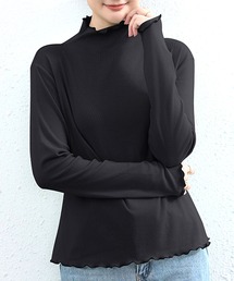 シンプルなのに上品な可愛さプラス♪ メロウハイネックカットソー