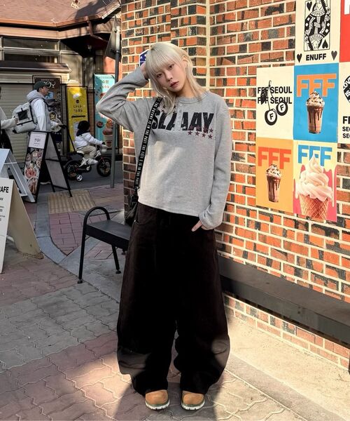 SCALLYWAG（スカリーワグ）の「SLAAY ワッフルヘンリーネックロングスリーブ[グレー]（Tシャツ/カットソー・レディース・その他・MEDIUM/LARGE）」の22枚目の写真
