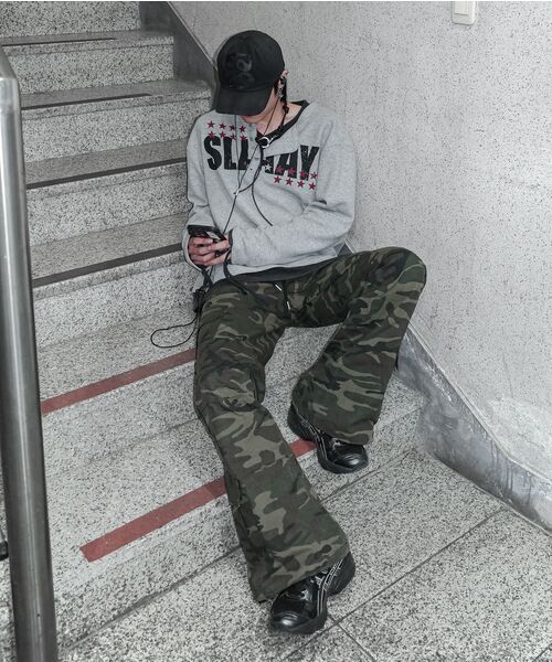 SCALLYWAG（スカリーワグ）の「SLAAY ワッフルヘンリーネックロングスリーブ[グレー]（Tシャツ/カットソー・レディース・その他・MEDIUM/LARGE）」の2枚目の写真