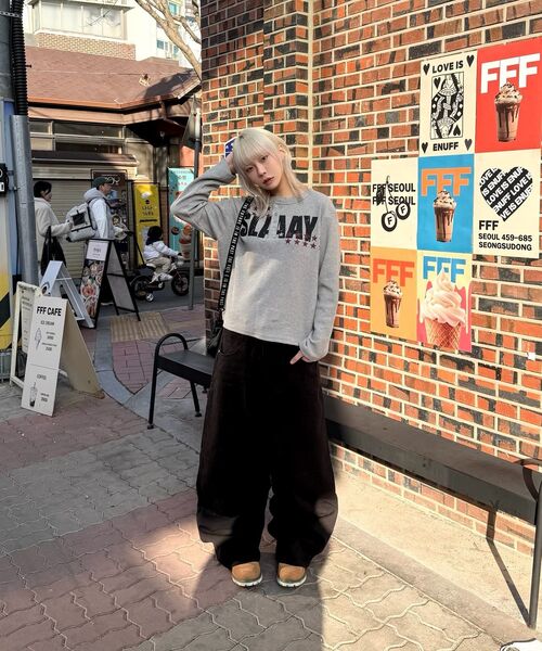 SCALLYWAG（スカリーワグ）の「SLAAY ワッフルヘンリーネックロングスリーブ[グレー]（Tシャツ/カットソー・レディース・その他・MEDIUM/LARGE）」の3枚目の写真