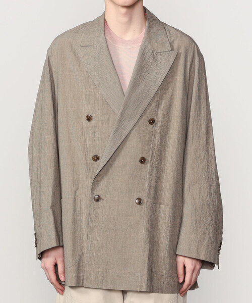 Bshop(ビショップ)の「CHEMISE D'ADAM | 〈別注〉コットン ダブルブレスト シャツジャケット MEN(テーラードジャケット・メンズ・ブラウン系その他・40/42)」の9枚目の写真