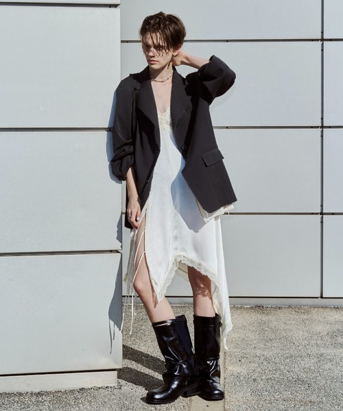 トップス josemoon SIDE CUTTING LACE DRESS JOSE MOON（ジョゼムーン）の「SIDE CUTTING LACE DRESS/サイド