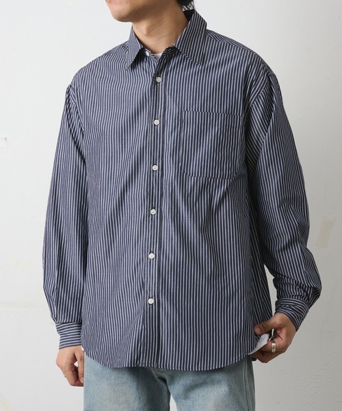 COLONY 2139（コロニートゥーワンスリーナイン）の「ピンストライプレギュラーカラーシャツ（シャツ/ブラウス・メンズ・サックスブルー/ホワイト/ネイビー・LARGE/MEDIUM）」の2枚目の写真