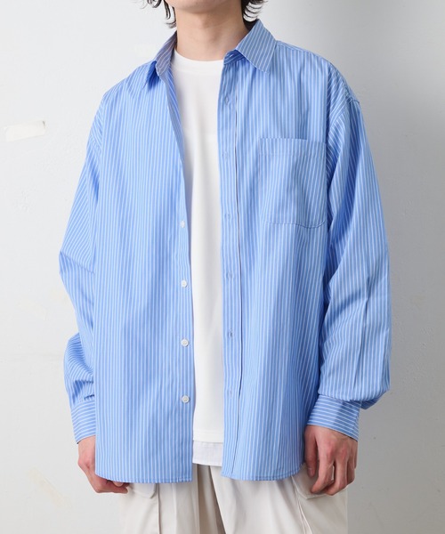 COLONY 2139（コロニートゥーワンスリーナイン）の「ピンストライプレギュラーカラーシャツ（シャツ/ブラウス・メンズ・サックスブルー/ホワイト/ネイビー・LARGE/MEDIUM）」の3枚目の写真