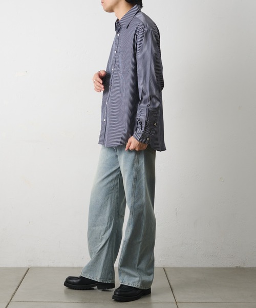 COLONY 2139（コロニートゥーワンスリーナイン）の「ピンストライプレギュラーカラーシャツ（シャツ/ブラウス・メンズ・サックスブルー/ホワイト/ネイビー・LARGE/MEDIUM）」の14枚目の写真