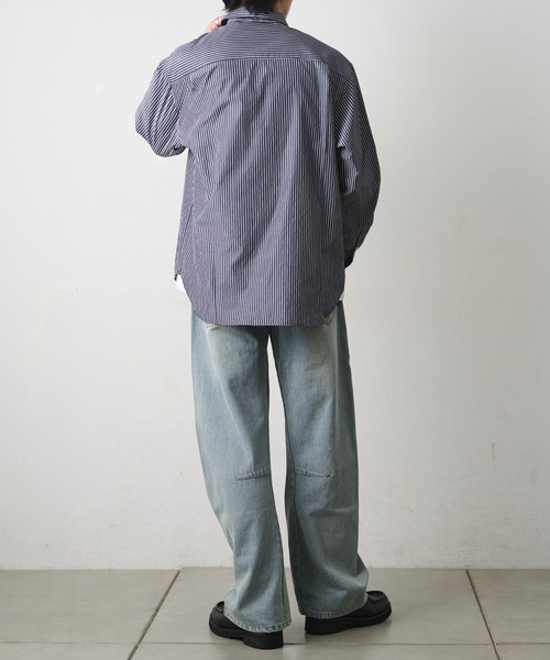 COLONY 2139（コロニートゥーワンスリーナイン）の「ピンストライプレギュラーカラーシャツ（シャツ/ブラウス・メンズ・サックスブルー/ホワイト/ネイビー・LARGE/MEDIUM）」の16枚目の写真