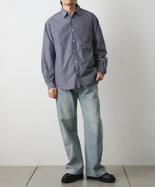 COLONY 2139（コロニートゥーワンスリーナイン）の「ピンストライプレギュラーカラーシャツ（シャツ/ブラウス・メンズ・サックスブルー/ホワイト/ネイビー・LARGE/MEDIUM）」の15枚目の写真