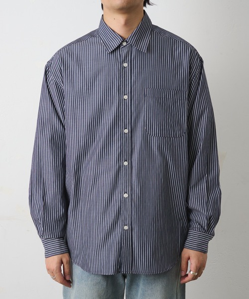 COLONY 2139（コロニートゥーワンスリーナイン）の「ピンストライプレギュラーカラーシャツ（シャツ/ブラウス・メンズ・サックスブルー/ホワイト/ネイビー・LARGE/MEDIUM）」の7枚目の写真