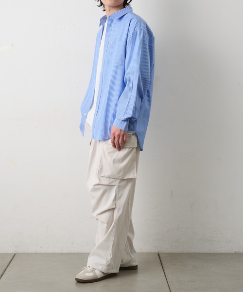 COLONY 2139（コロニートゥーワンスリーナイン）の「ピンストライプレギュラーカラーシャツ（シャツ/ブラウス・メンズ・サックスブルー/ホワイト/ネイビー・LARGE/MEDIUM）」の4枚目の写真