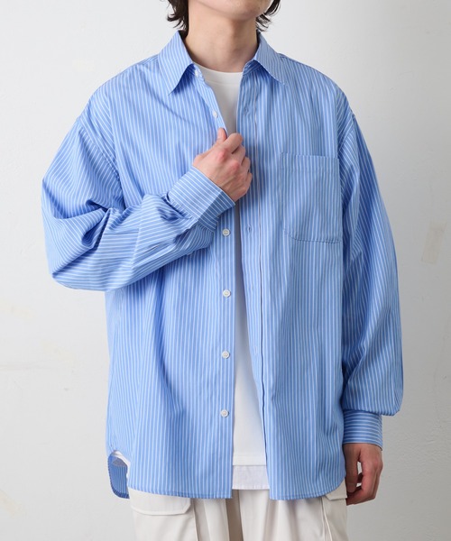 COLONY 2139（コロニートゥーワンスリーナイン）の「ピンストライプレギュラーカラーシャツ（シャツ/ブラウス・メンズ・サックスブルー/ホワイト/ネイビー・LARGE/MEDIUM）」の17枚目の写真