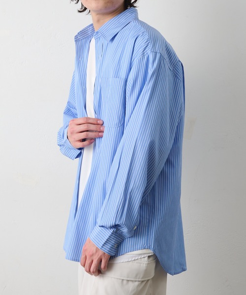 COLONY 2139（コロニートゥーワンスリーナイン）の「ピンストライプレギュラーカラーシャツ（シャツ/ブラウス・メンズ・サックスブルー/ホワイト/ネイビー・LARGE/MEDIUM）」の20枚目の写真