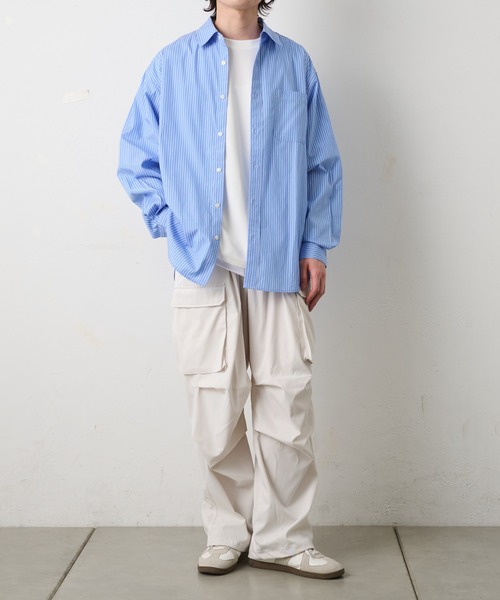 COLONY 2139（コロニートゥーワンスリーナイン）の「ピンストライプレギュラーカラーシャツ（シャツ/ブラウス・メンズ・サックスブルー/ホワイト/ネイビー・LARGE/MEDIUM）」の21枚目の写真