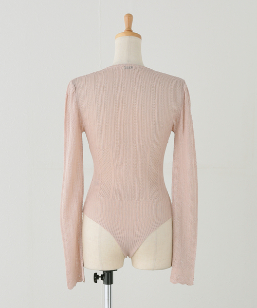 EDIT. FOR LULU（エディットフォールル）の「【EMILY ODA/エミリーオダ】Long Sleeve Lace Bodysuit（ニット/セーター・レディース・ピンク・FREE）」の8枚目の写真