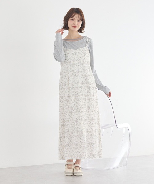 earth music&ecology（アースミュージックアンドエコロジー）の「レイヤード風テレコプルオーバー（Tシャツ/カットソー・レディース・イエロー/ライトグレー/アイボリー・FREE）」の22枚目の写真