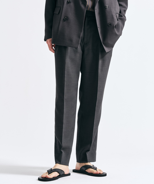 417 EDIFICE（フォーワンセブンエディフィス）の「【EVALET / エバレット】メッシュ 2タックパンツ "セットアップ着用可能"（スラックス・メンズ・グレー/チャコールグレー/ベージュ・LARGE/MEDIUM/SMALL）」の3枚目の写真