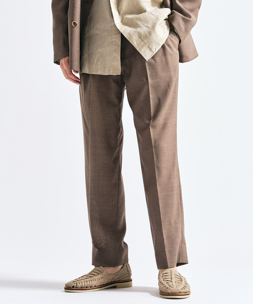 417 EDIFICE（フォーワンセブンエディフィス）の「【EVALET / エバレット】メッシュ 2タックパンツ "セットアップ着用可能"（スラックス・メンズ・グレー/チャコールグレー/ベージュ・LARGE/MEDIUM/SMALL）」の17枚目の写真