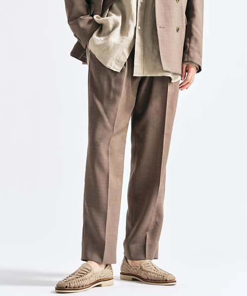 417 EDIFICE（フォーワンセブンエディフィス）の「【EVALET / エバレット】メッシュ 2タックパンツ "セットアップ着用可能"（スラックス・メンズ・グレー/チャコールグレー/ベージュ・LARGE/MEDIUM/SMALL）」の18枚目の写真