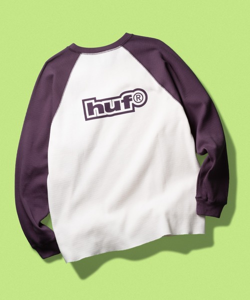 HUF（ハフ）の「89 OUTLINE LS RAGLAN（Tシャツ/カットソー・メンズ・ブラック/カモフラージュ/パープル・XXL/S/XL/M/L）」の2枚目の写真