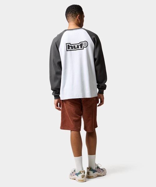 HUF（ハフ）の「89 OUTLINE LS RAGLAN（Tシャツ/カットソー・メンズ・ブラック/カモフラージュ/パープル・XXL/S/XL/M/L）」の12枚目の写真