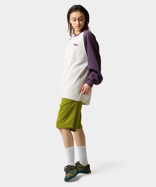 HUF（ハフ）の「89 OUTLINE LS RAGLAN（Tシャツ/カットソー・メンズ・ブラック/カモフラージュ/パープル・XXL/S/XL/M/L）」の14枚目の写真