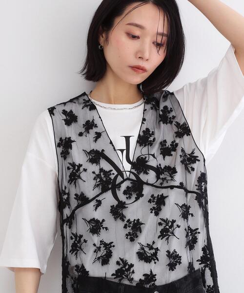 OPAQUE.CLIP（オペークドットクリップ）の「シアー刺繍チュニックブラウス【洗濯機OK】（シャツ/ブラウス・レディース・アイボリー/ブラック・00）」の15枚目の写真